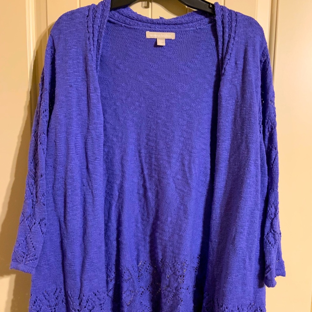 Purple knit sweater- lightweight and almost new!